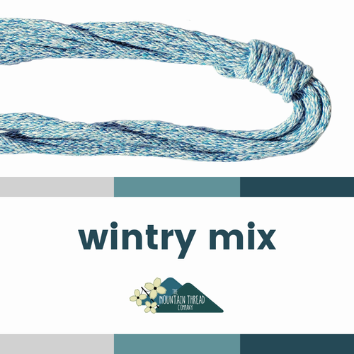 Colorful Rope- Wintry Mix 20 yard length