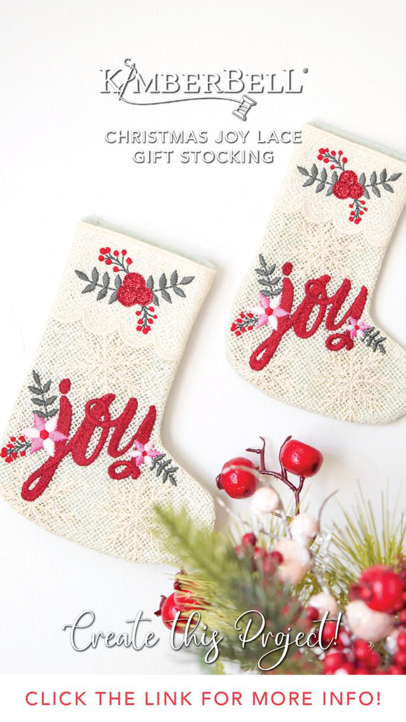 Kimberbell Dealer Design Exclusive- Christmas Lace Stocking