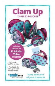 Clam Up Zipper Pouches