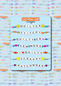 Quilty Friendship Bracelet Sticker