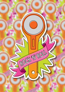 Rock n Roll Rotary Cutter Sticker